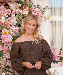 INDY BRODERIE TOP MOKKA