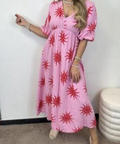 ROZE ZONNETJES JURK