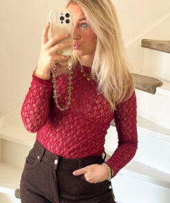 MESH TOPJE BORDEAUX