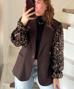 BROWN GLITTER BLAZER