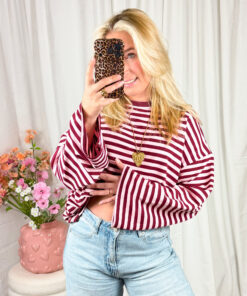 LONGSLEEVE TOP BORDEAUX