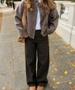 DONKERBRUINE LEOPARD WIDE LEG