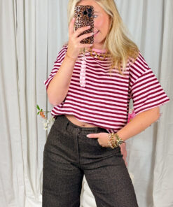 SHORTSLEEVE ROZE BORDEAUX