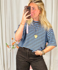 SHORTSLEEVE BLUE BROWN