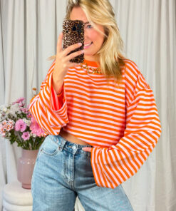 LONGSLEEVE ORANJE ROZE