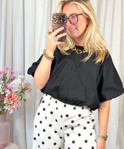 ZWARTE BALLOON BLOUSE