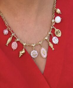 PINK BEDEL KETTING
