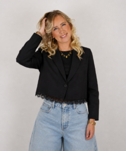 DOOTJE BLAZER ZWART KANT - L/XL