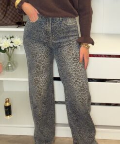 DENIM LEOPARD JEANS