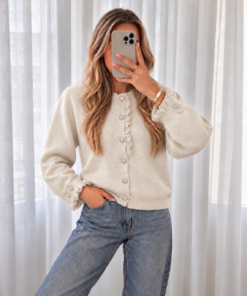 LIEKE VESTJE OFF WHITE HARTJES
