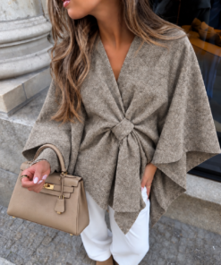 ROMY PONCHO TAUPE